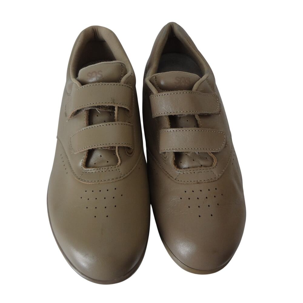 SAS Me Too Walking Shoe Mocha Beige Leather Comfort Casual Womens 8N Narrow